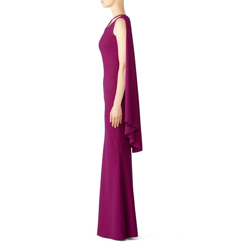 Chiara Boni La Petite Robe Purple Back Drape Gown $995 - Picture 3 of 15